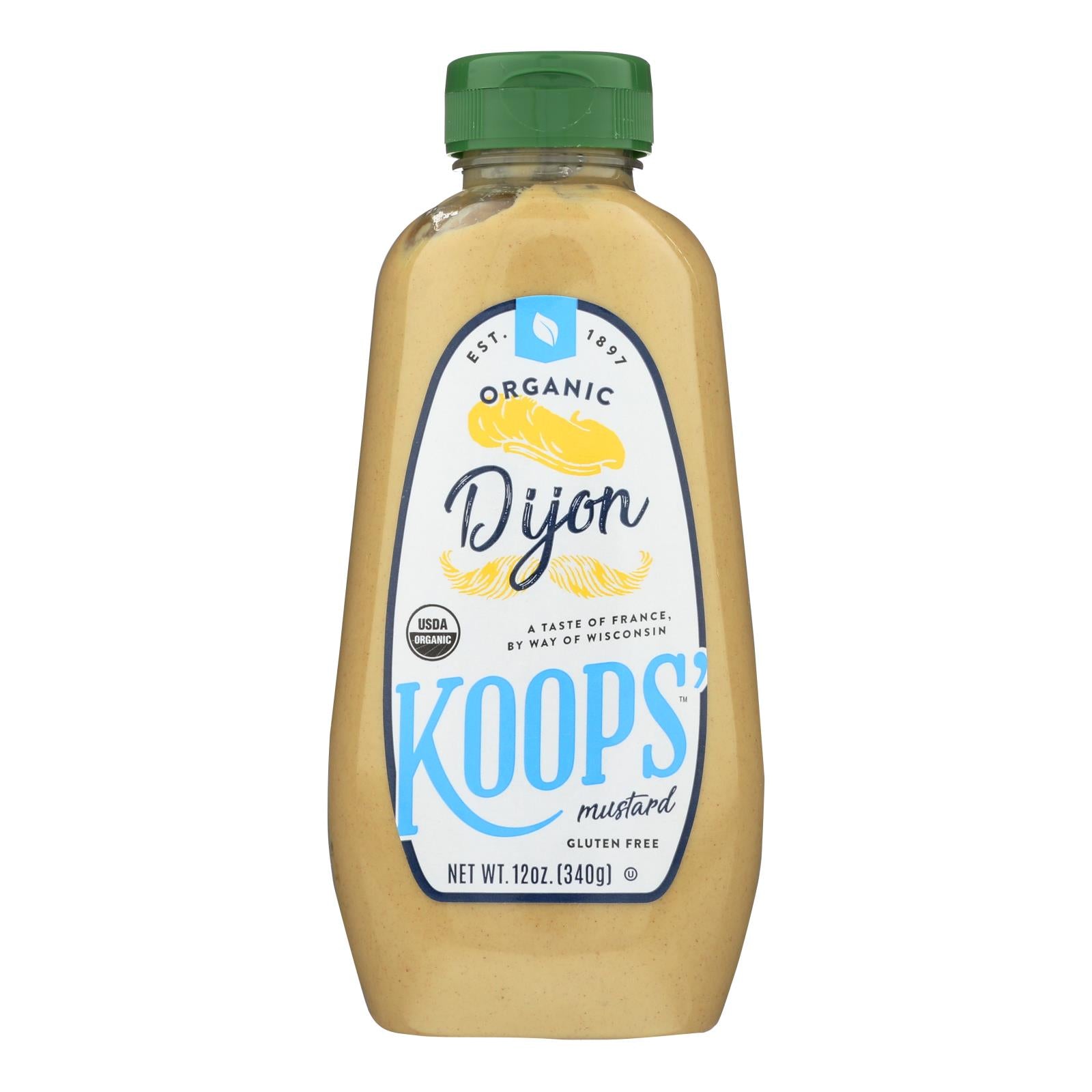 Koops', Koop's Organic Dijon - Case of 12 - 12 oz. (Pack of 12)