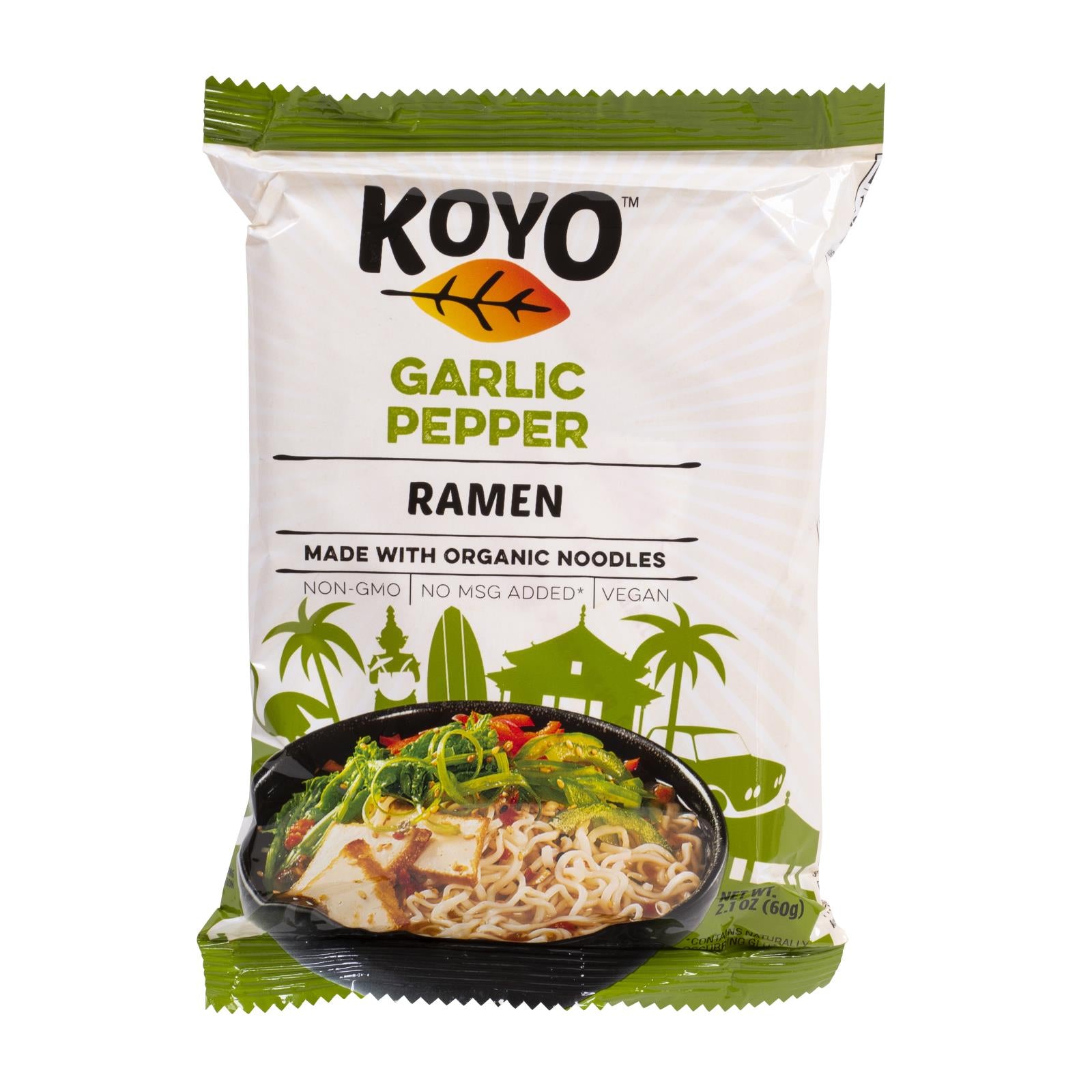 Koyo, Koyo Garlic Pepper Ramen - Case of 12 - 2.1 OZ (Pack of 12)