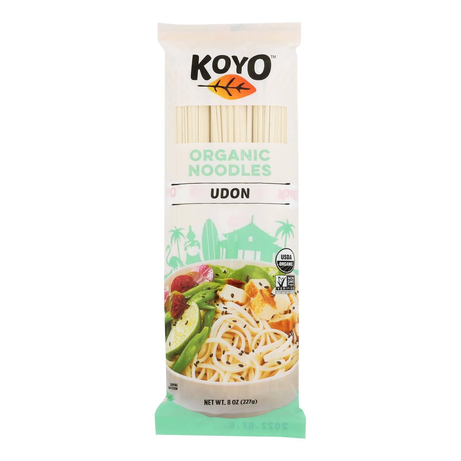 Koyo, Koyo Organic Udon Noodles - Case of 12 - 8 OZ (Pack of 12)