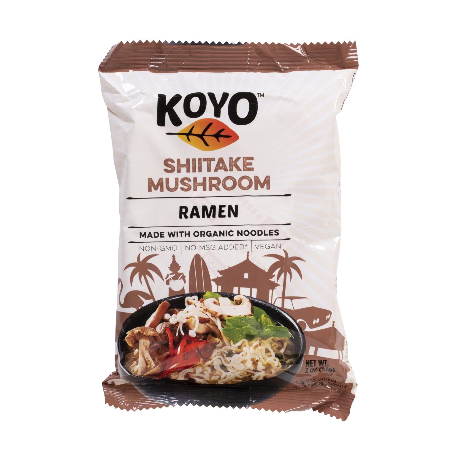 Koyo, Koyo Shiitake Mushroom Ramen - Case of 12 - 2 OZ (Pack of 12)