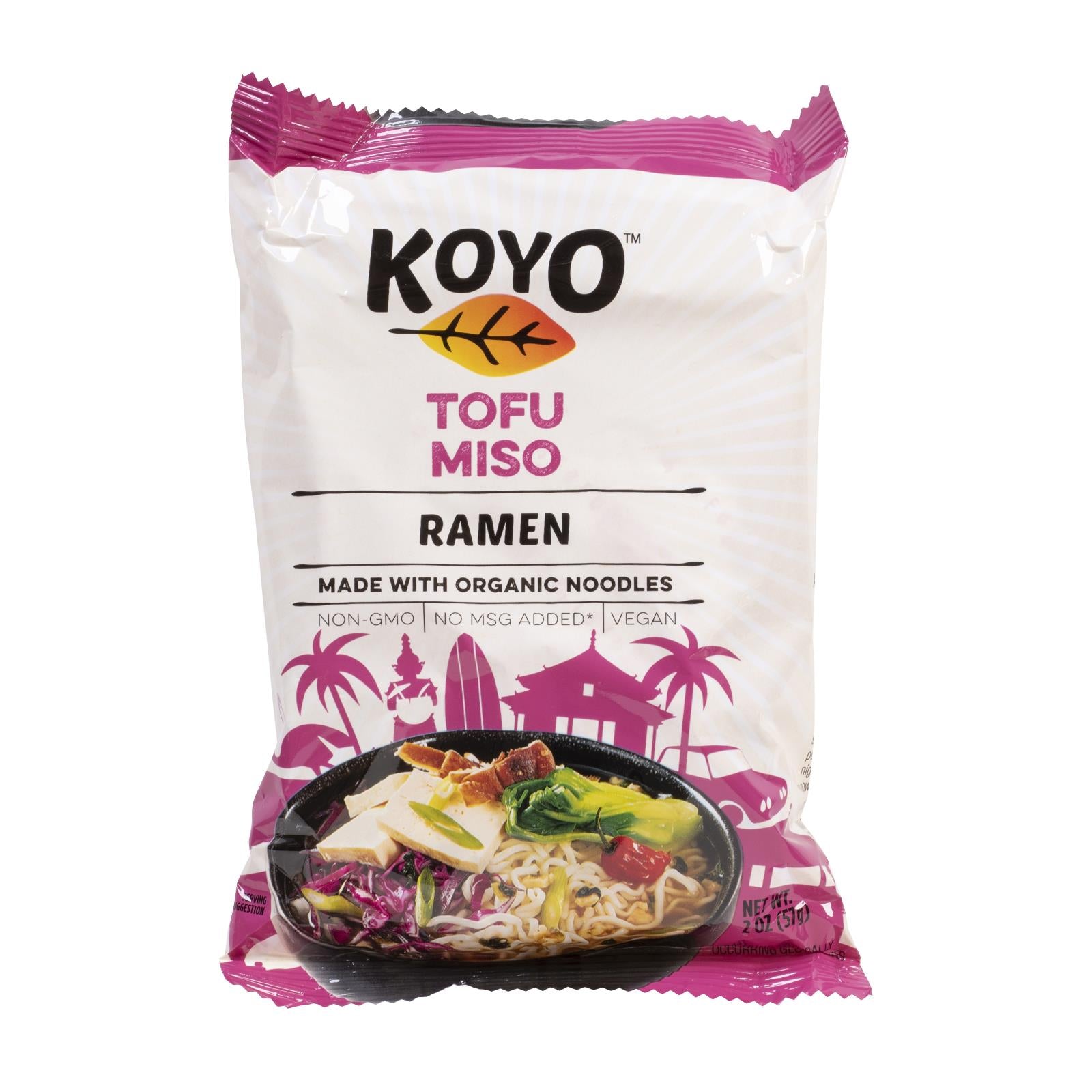 Koyo, Koyo Tofu Miso Ramen - Case of 12 - 2 OZ (Pack of 12)