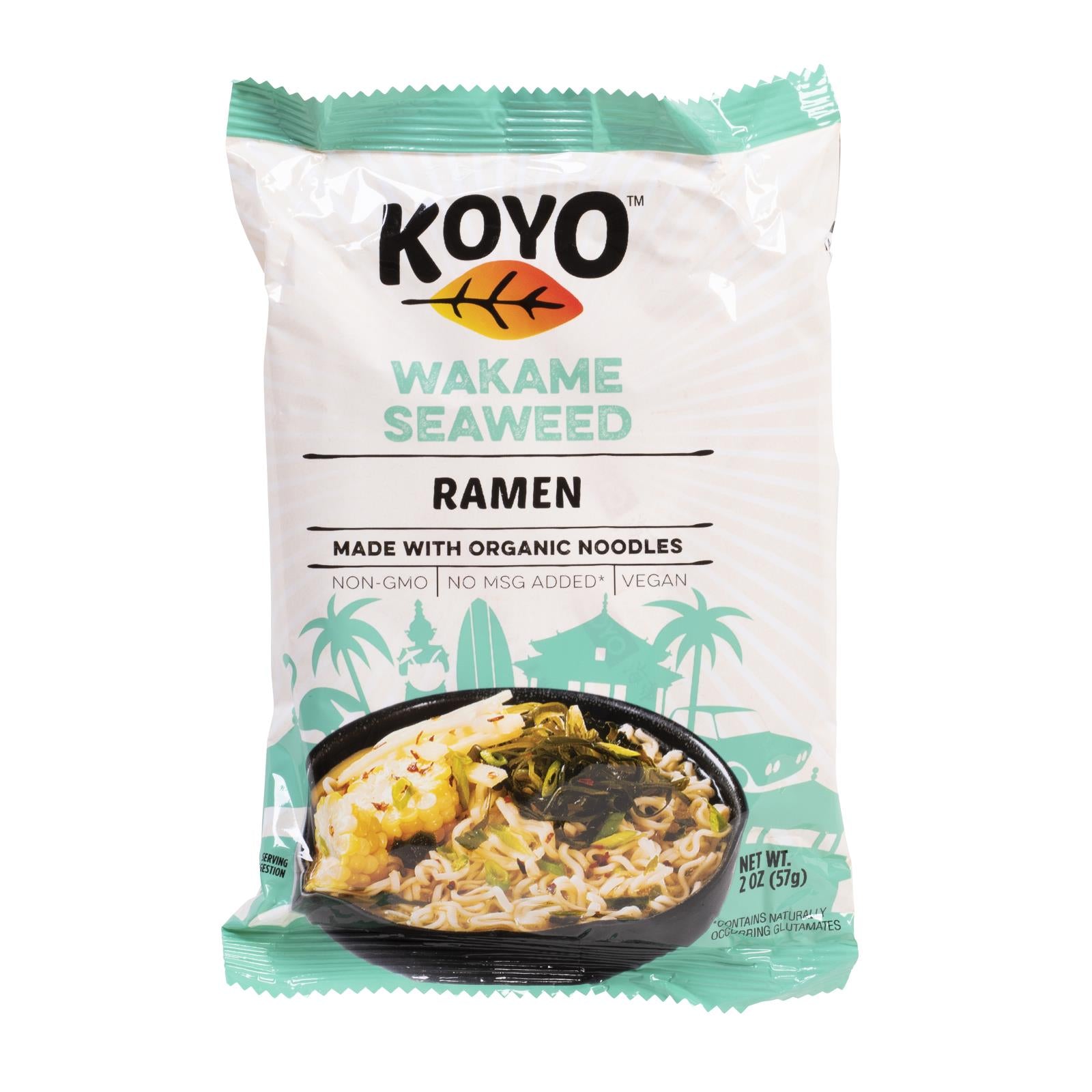 Koyo, Koyo Wakame Seaweed Ramen - Case of 12 - 2 OZ (Pack of 12)