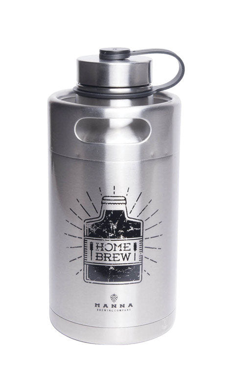 BRUMIS IMPORTS INC, Manna 64 oz Home Brew Silver BPA Free Insulated Bottle