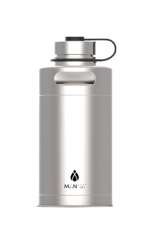 BRUMIS IMPORTS INC, Manna 64 oz Plain Silver BPA Free Insulated Bottle