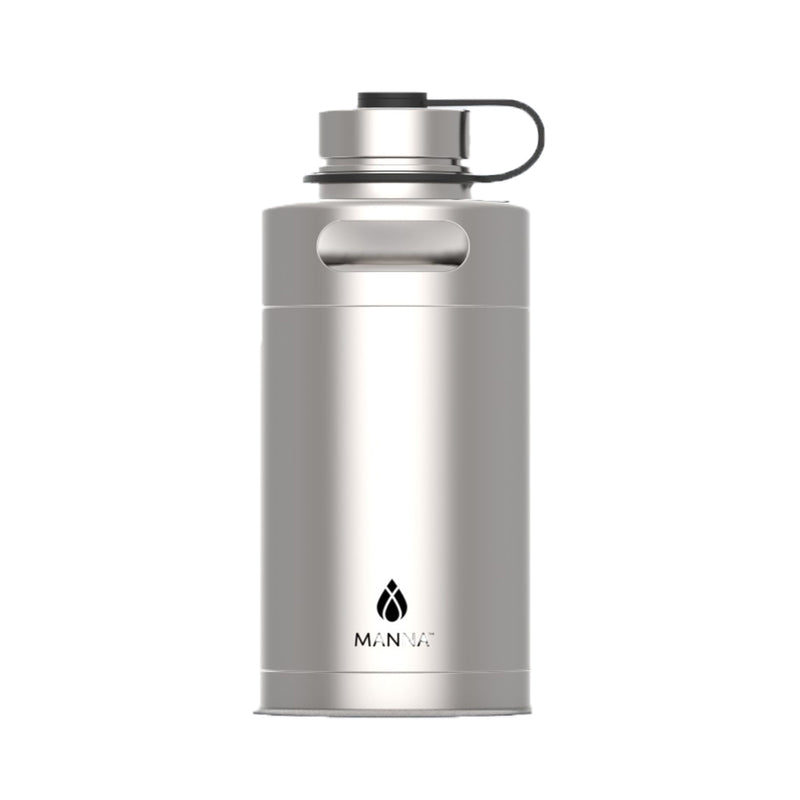 BRUMIS IMPORTS INC, Manna 64 oz Plain Silver BPA Free Insulated Bottle