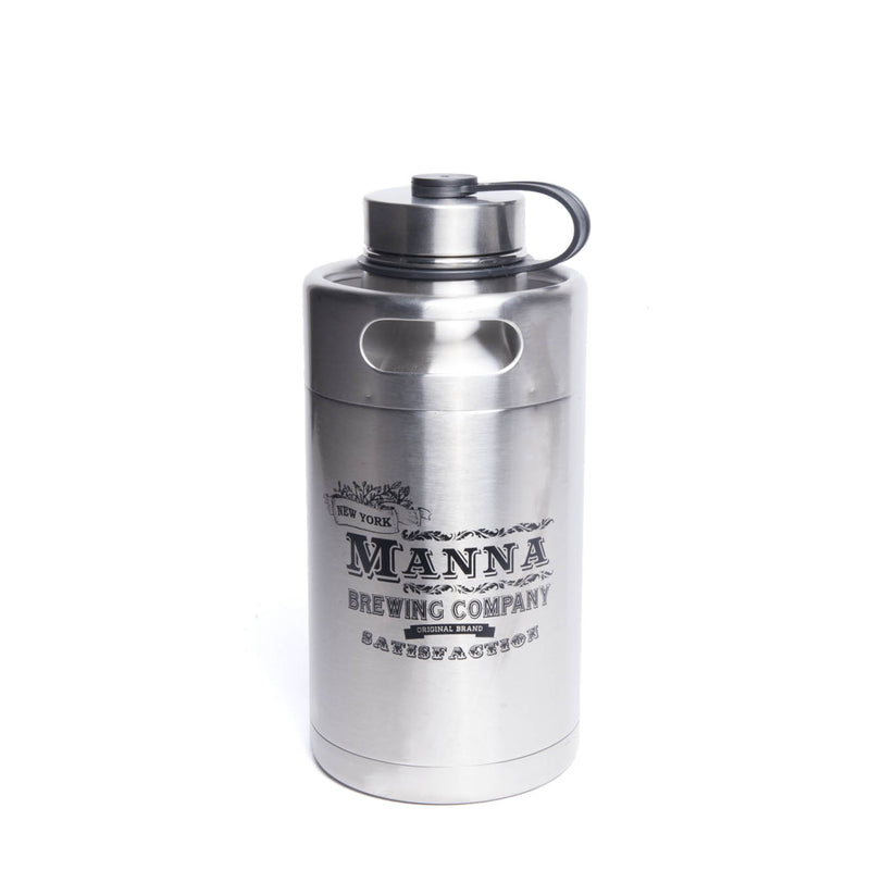 BRUMIS IMPORTS INC, Manna Stainless Steel Silver BPA Free Lead Free Insulated Bottle 64 oz. Capacity