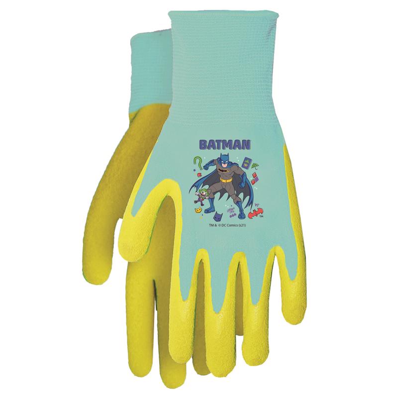 MIDWEST QUALITY GLOVES INC, Midwest Quality Glove Warner Bros Child's Outdoor Cotton/Rubber Gardening Gloves Black/Yellow (Pack of 6)