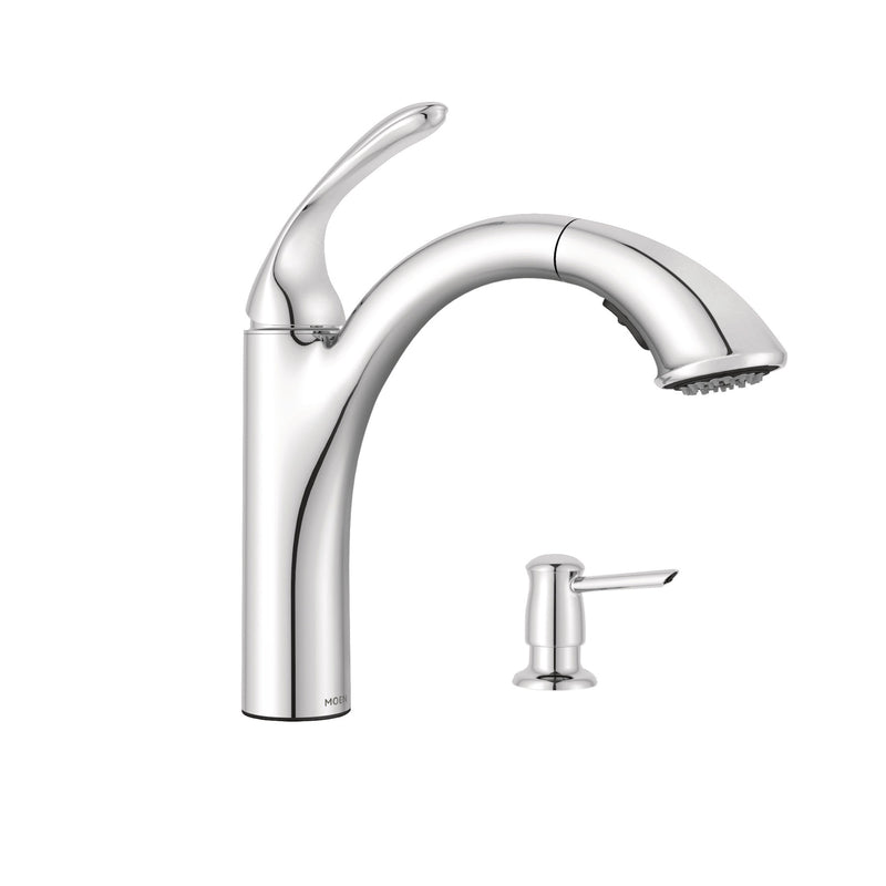 MOEN INCORPORATED, Moen  Kinzel  One Handle  Chrome  Pulldown Kitchen Faucet