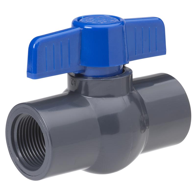 B&K, Mueller  1 in. PVC  Threaded  Ball Valve