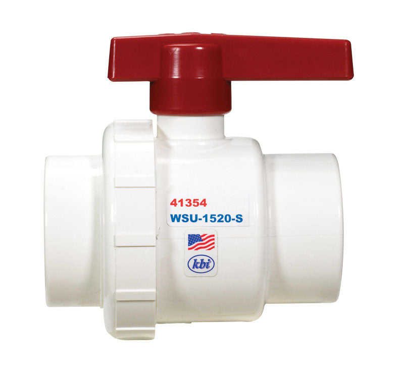 NDS, NDS  1-1/2 in. PVC  Slip  Ball Valve