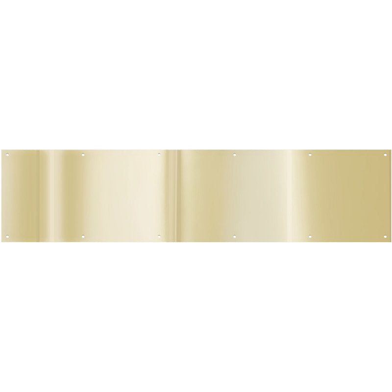 NATIONAL MFG SALES CO, National Hardware  8 in. H x 34 in. L Bright Brass  Aluminum  Kickplate (Pack of 2)