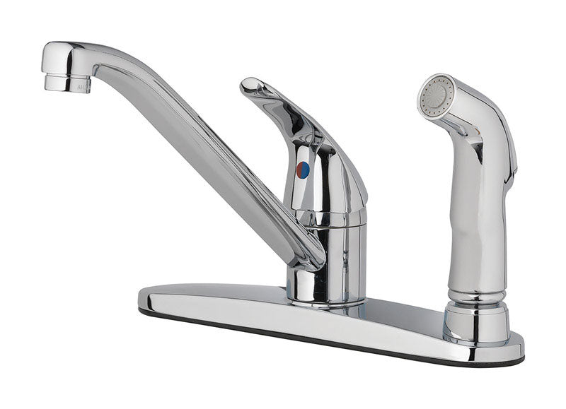 OakBrook, OakBrook Essentials One Handle Chrome Kitchen Faucet Side Sprayer Included