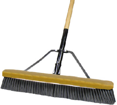 Quickie, Quickie Job Site Polypropylene 24 in. Rough Surface Push Broom (Pack of 2)