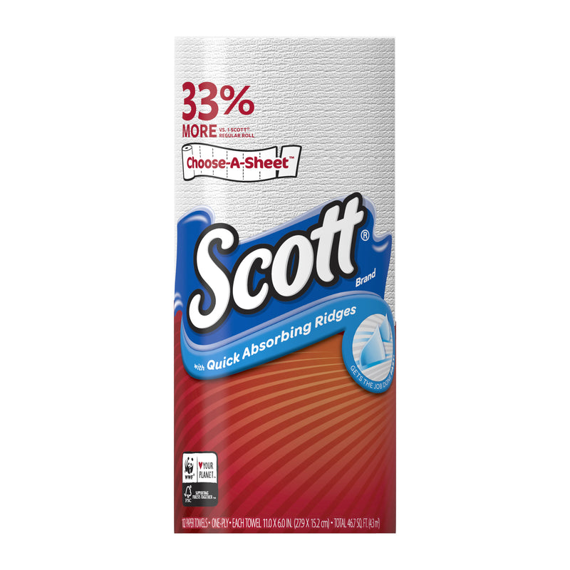 KIMBERLY-CLARK CORP, Scott Choose-A-Sheet Paper Towels 102 sheet 1 ply 24 pk (Pack of 24)