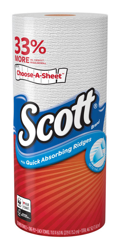 KIMBERLY-CLARK CORP, Scott Choose-A-Sheet Paper Towels 102 sheet 1 ply 24 pk (Pack of 24)