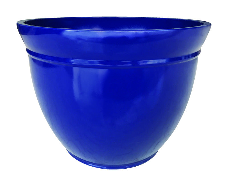 ACE TRADING - SOUTHERN HITECH, Southern Patio Kittredge 12.83 in. H X 17.5 in. W Resin Planter Blue (Pack of 6).