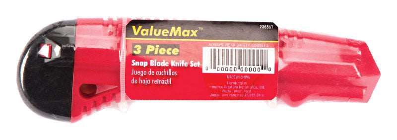 Value Max, Value Max Snap Blade Knife Set Assorted 1 pk (Pack of 12)