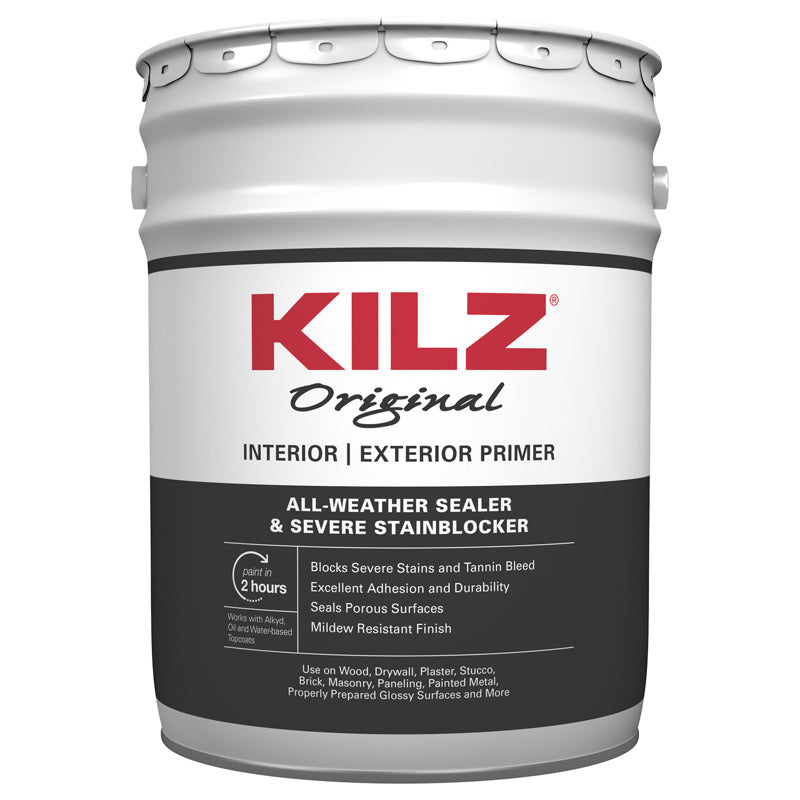 MASTERCHEM INDUSTRIES, kilz Original White Matte Oil-Based Alkyd Primer, Sealer and Stain Blocker 5 gal.